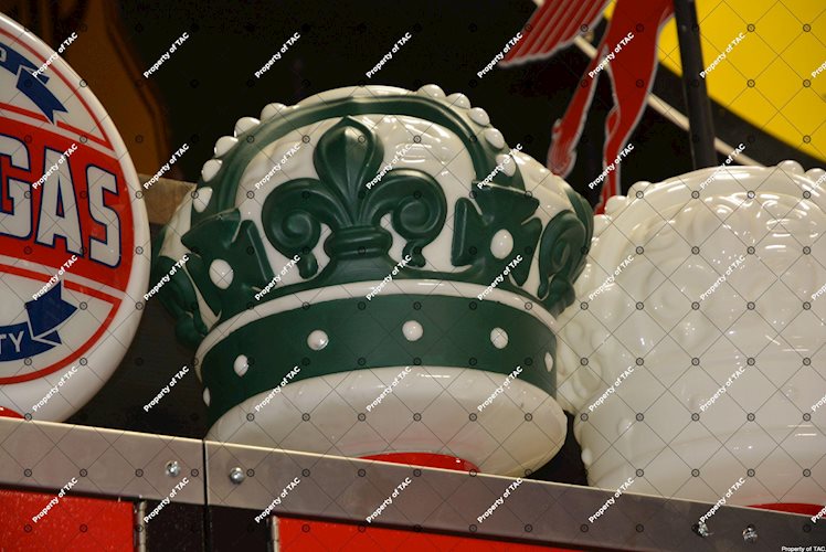 Standard Oil OPC Crown milk glass globe repainted