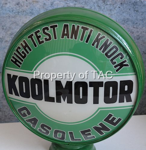 Koolmotor "High Test Anti Knock" Gasolene 15" Single Globe Lens