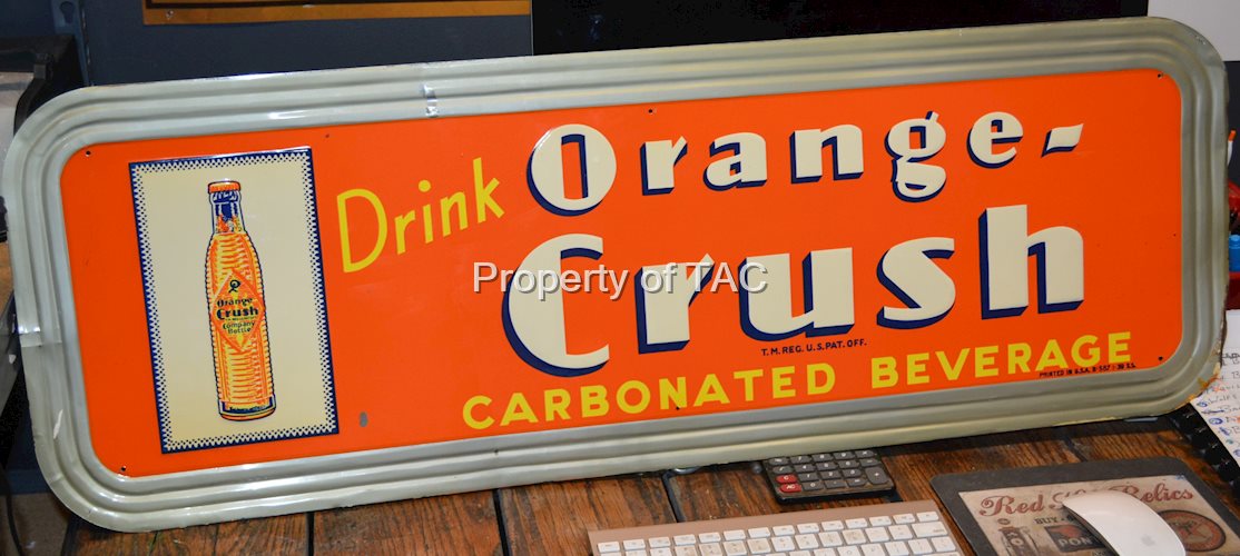 Drink Orange-Crush w/Bottle logo Metal Sign