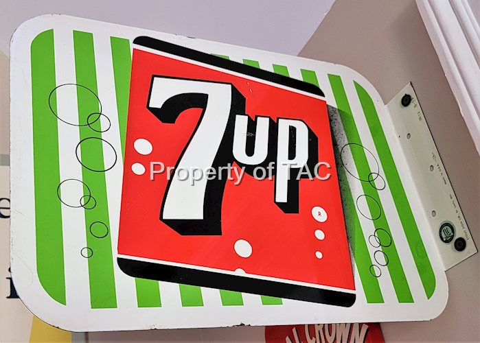 7up Double Sided Tin Flange Sign