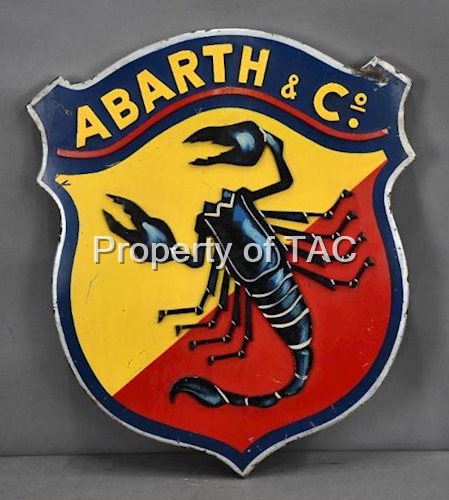 Abarth & Co w/Scorpion Logo 3-D Metal Sign