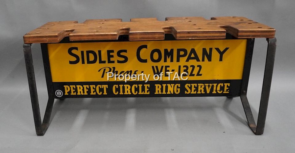 Perfect Circle Ring Service Metal Piston Holder Sign