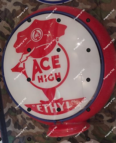 Ace High Ethyl" w/Cop logo 13.5" Single Globe Lens"