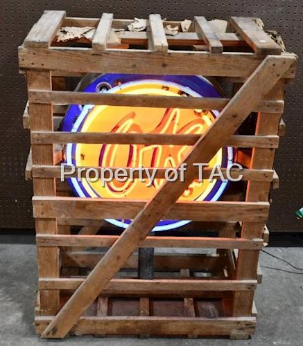 (Chevrolet) Ok Porcelain Neon Sign New in Shipping Crate