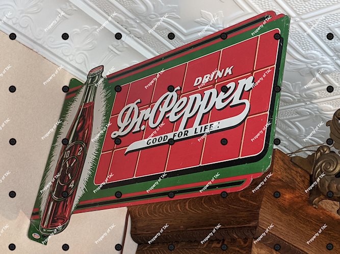 Drink Dr. Pepper Good For Life DST Tin Flange Sign