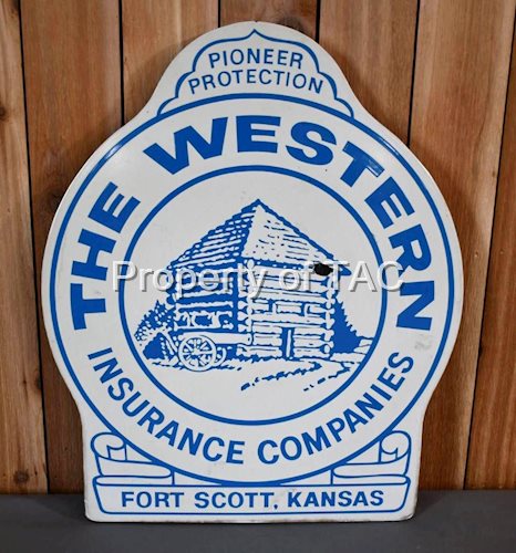The Western Insurance Companies Porcelain Sign