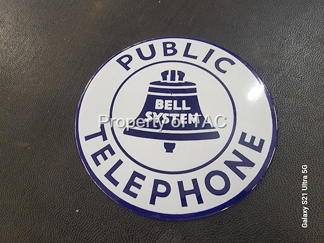 Bell Public Telephone Porcelain Sign