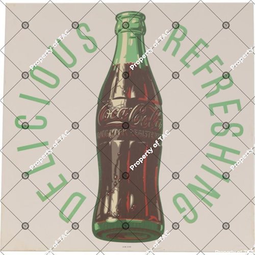 Coca-Cola Bottle Delicious Refreshing" sign"