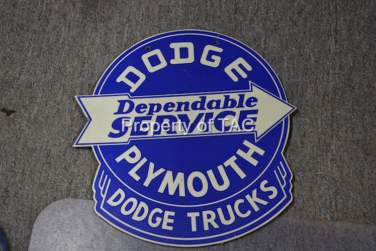 Dodge Plymounth Dependable Service Dodge Truck Masonite Sign