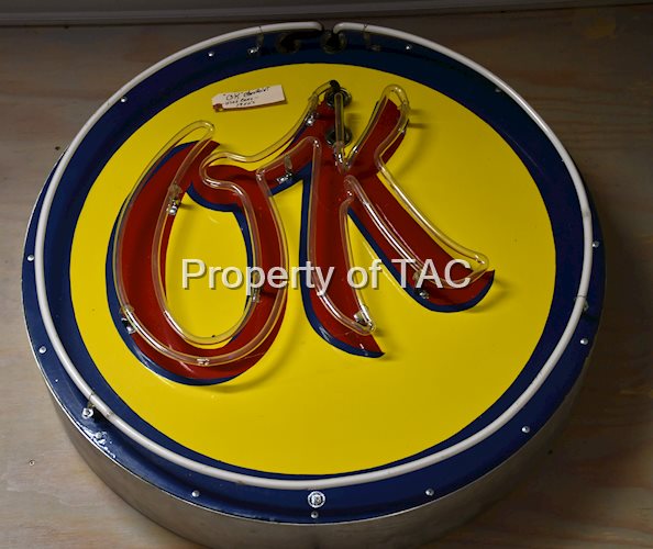 (Chevrolet) Ok Porcelain Neon Sign