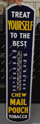 Mail Pouch Tobacco Porcelain Thermometer