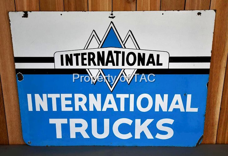 International Trucks w/Triple-Diamond Logo Porcelain Sign