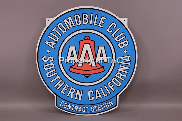 SOUTH CALIFORNIA AAA AUTOBILE CLUB METAL SIGN