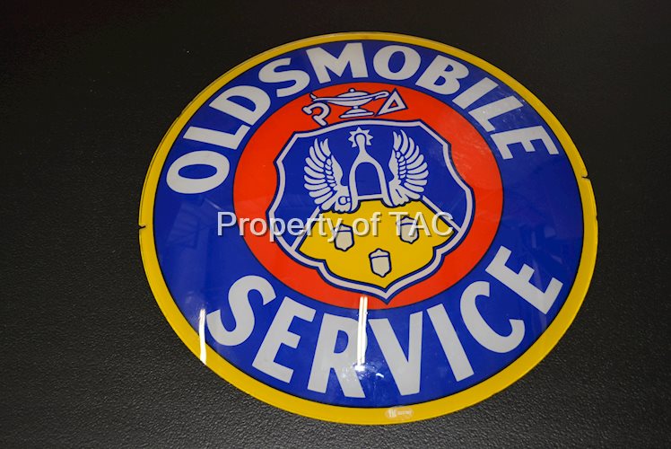 Oldsmobile Service w/Crest Logo 13.5"D. Globe Lens