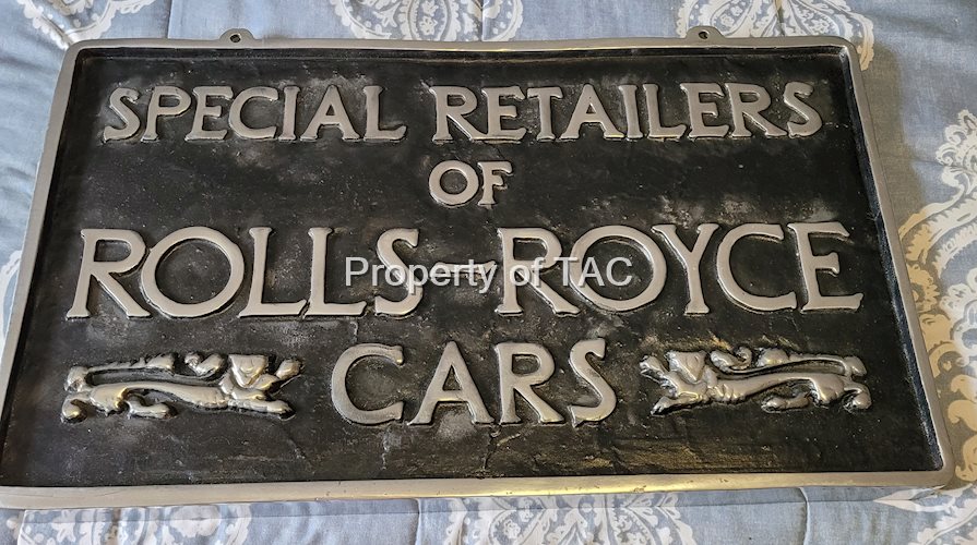 Special Retailers of Rolls-Royce Cars Cast Sign