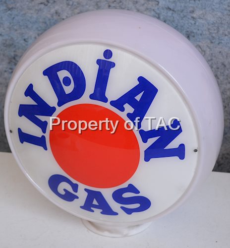 Indian Gas w/Dot Logo 13.5" Single Globe Lens