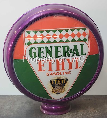 General Ethyl Gasoline w/Logo 15" Single Globe Lens
