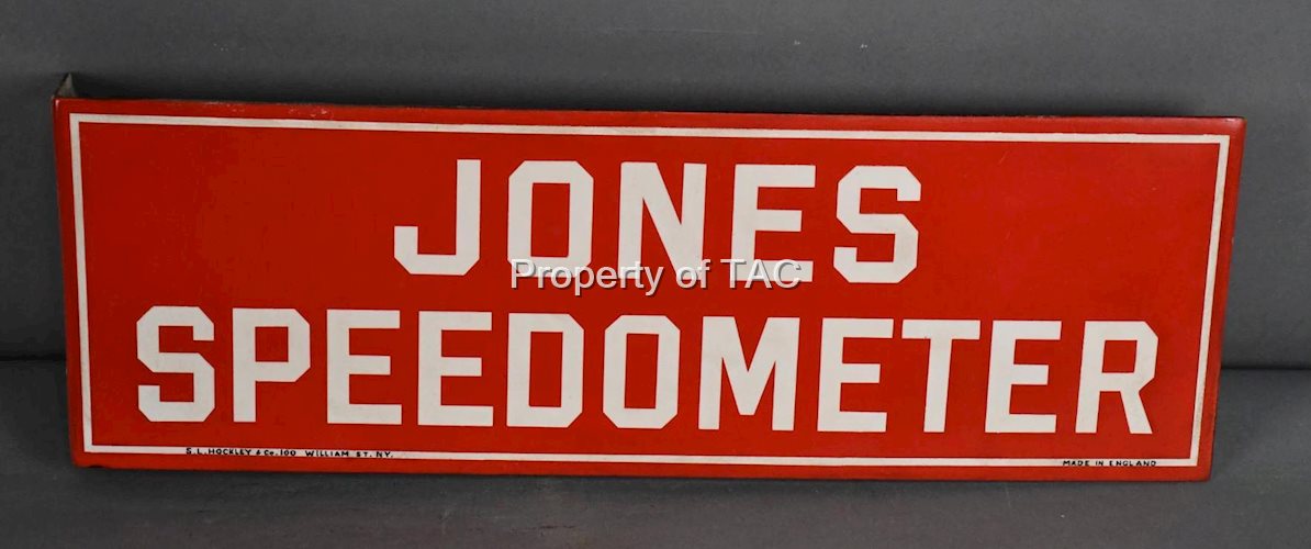 Jones Speedometer Porcelain Flange Sign