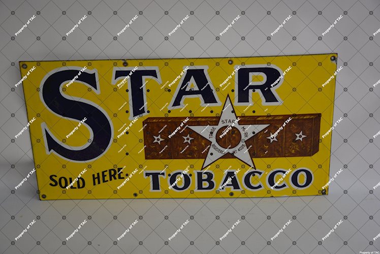 Star Tobacco Sold Here porcelain sign