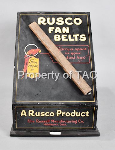 Rusco Fan Belts Metal Counter Top Point of Sale Metal Display