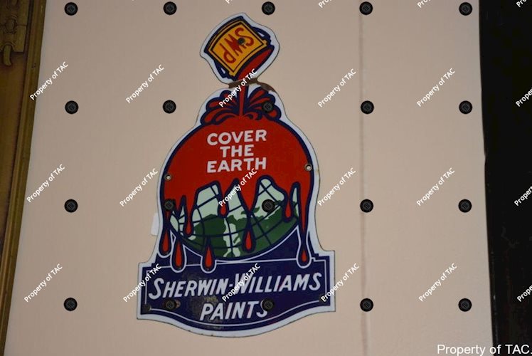 Sherwin-Williams Cover the Earth" sign"