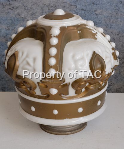 Standard Oil Gold Crown OPC Milk Glass Globe Body w/Screw Base