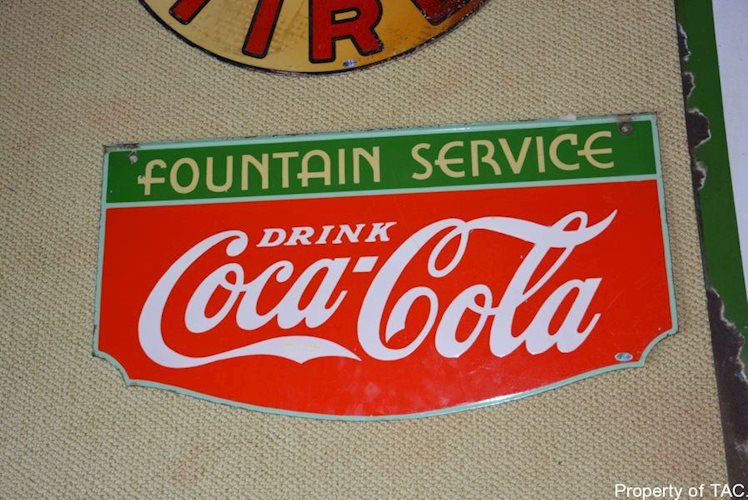 Drink Coca-Cola Fountain Service sign