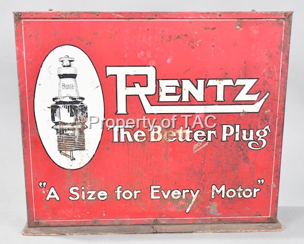 Rentz Spark Plugs "The Better Plug" Counter Top Metal Display