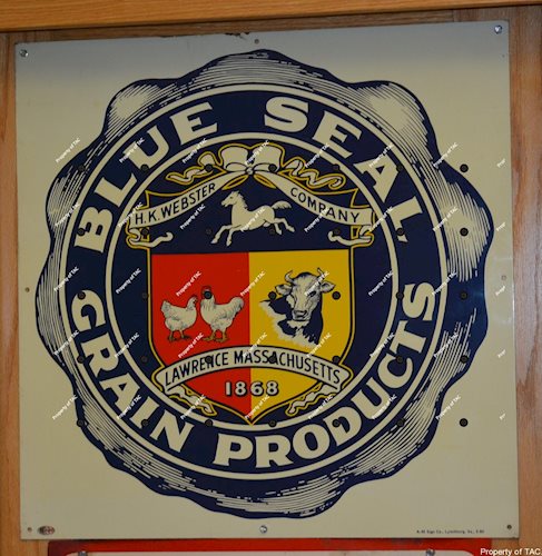 Blue Seal Grain Products metal sign