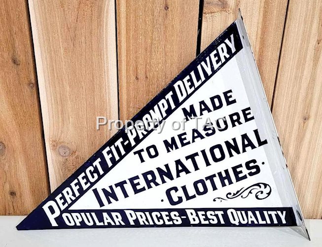 International Clothes Porcelain Flange Sign