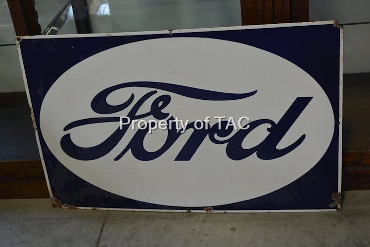 Ford In Oval Porcelain Sign