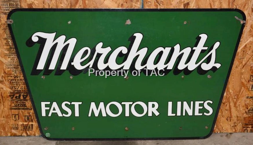 Merchants Fast Motor Lines Porcelain Sign