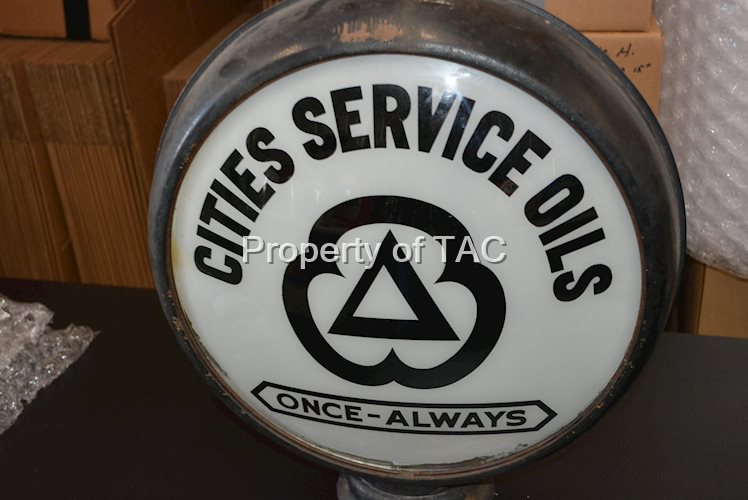 Cities Service Oils "Once Always" w/Logo 15" Single Globe Lens