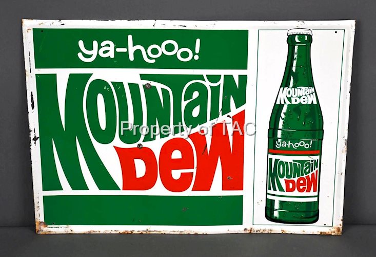 Ya-Hoo! Mountain Dew w/Bottle Metal Sign
