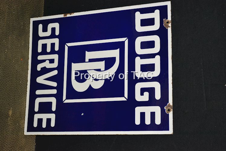 Dodge Service w/Logo Porcelain Sign