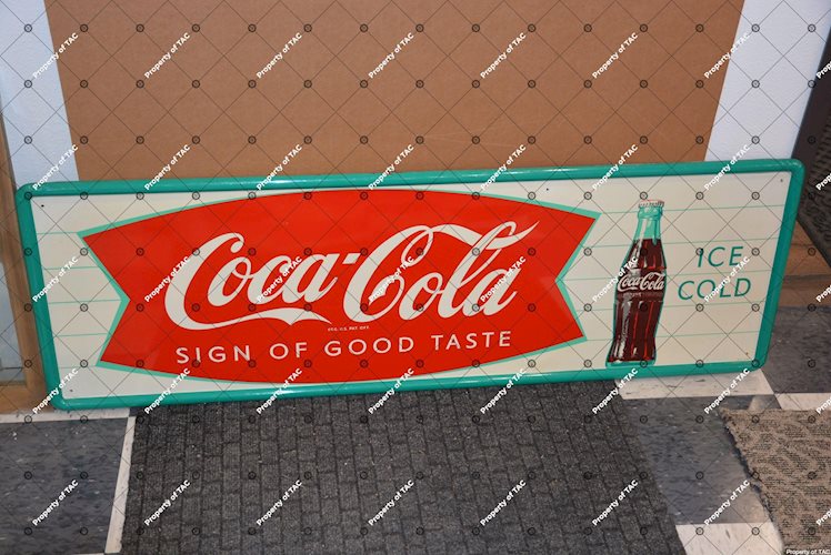 Coca-Cola Sign of Good Taste" w/bottle sign"