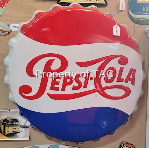 Pepsi-Cola Bottle Cap Metal Sign