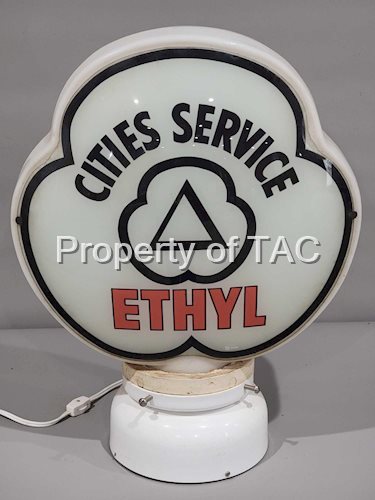 Cities Service Ethyl Clover-Shaped Globe Lenses