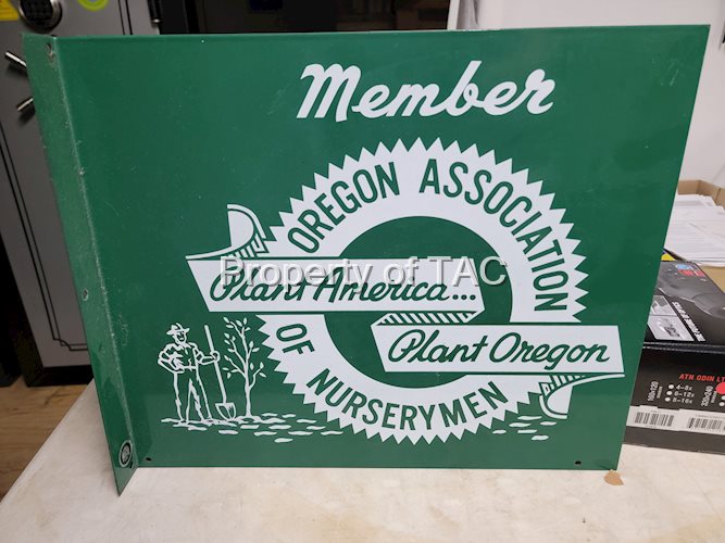Member Oregon Association of Nurserymen Porcelain Flange Sign