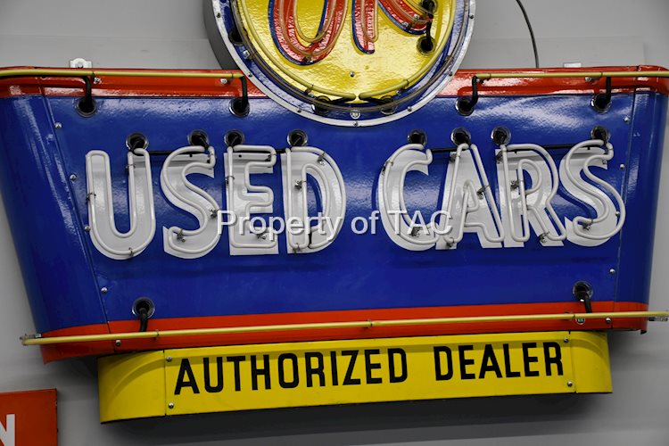 (Chevrolet) Used Cars Porcelain Neon Sign