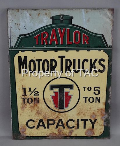 Traylor Motor Truck w/Image Metal Flange Sign