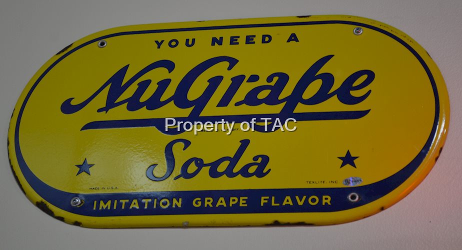 NuGrape Soda Porcelain Sign
