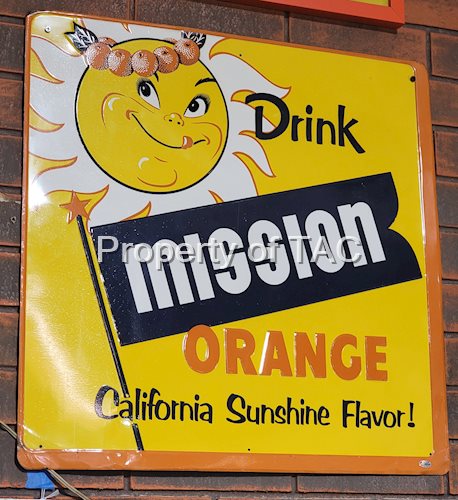 Drink Mission Orange "California Sunshine Flavor" Metal Sign