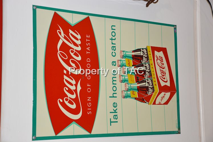 Drink "Sign of Good Taste" fishtail logo with Regular Size Six pack graphics,