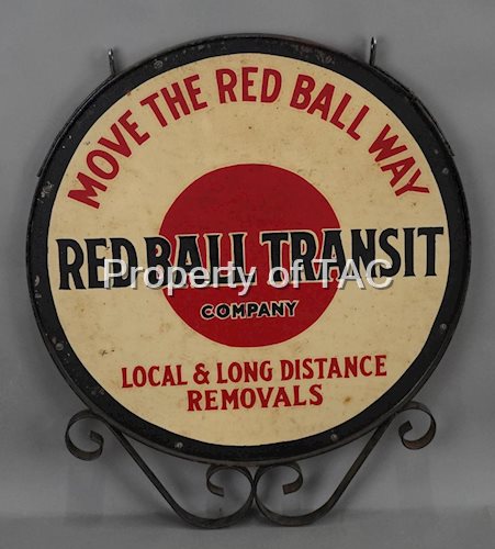 Red Ball Transit Company w/Logo Metal Sign