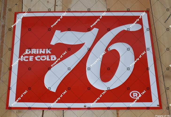 Drink Ice Cold 76 sign