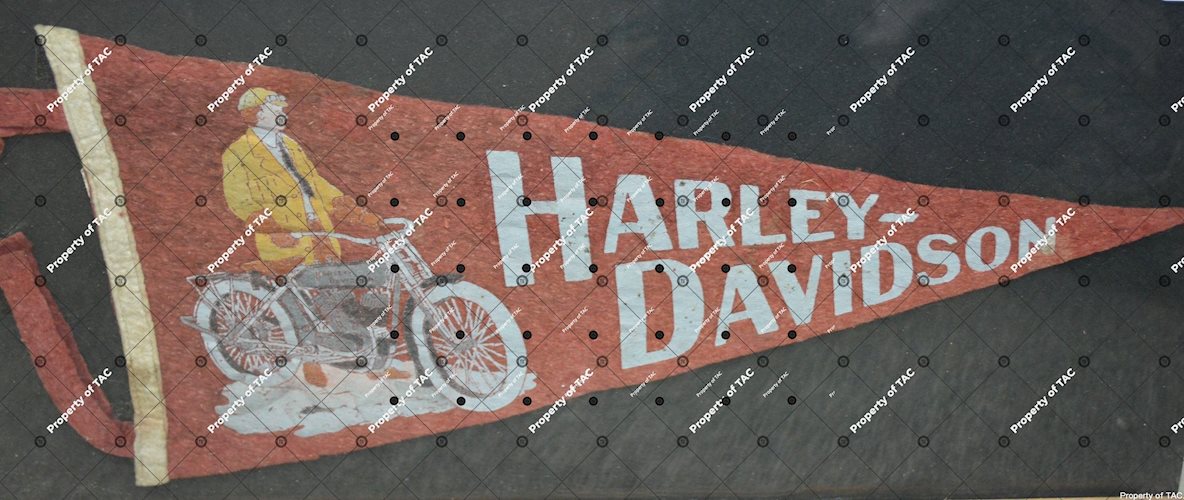 1915 Harley-Davidson Pennant w/motorcycle & rider