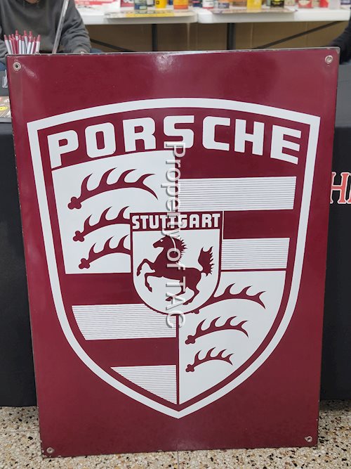 Porsche Stuttgart w/Logo Porcelain Sign