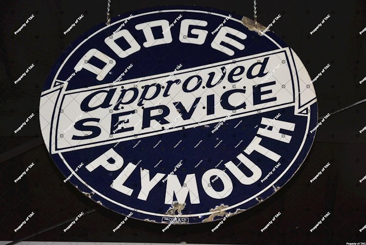 Dodge Plymouth Approved Service sign