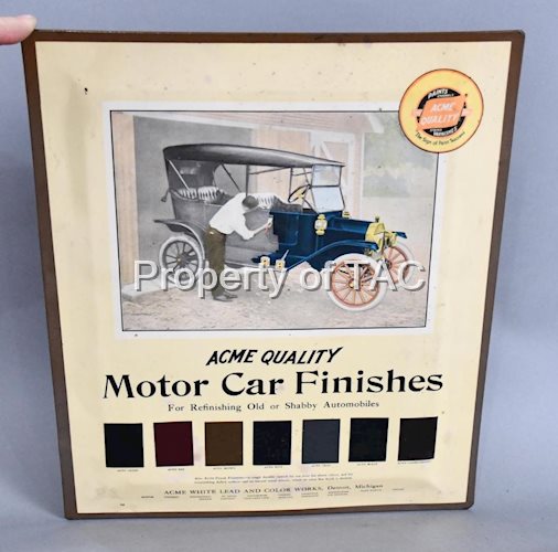 ACME Quality Motor Car Finishes Celluloid Sign